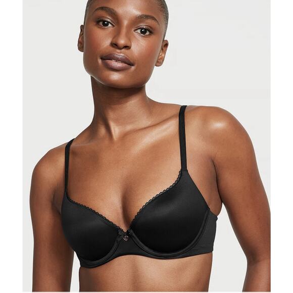 Victoria Secret BODY BY VICTORIA Lightly-Lined Demi Bra Black 36 B NWT - Picture 2 of 3